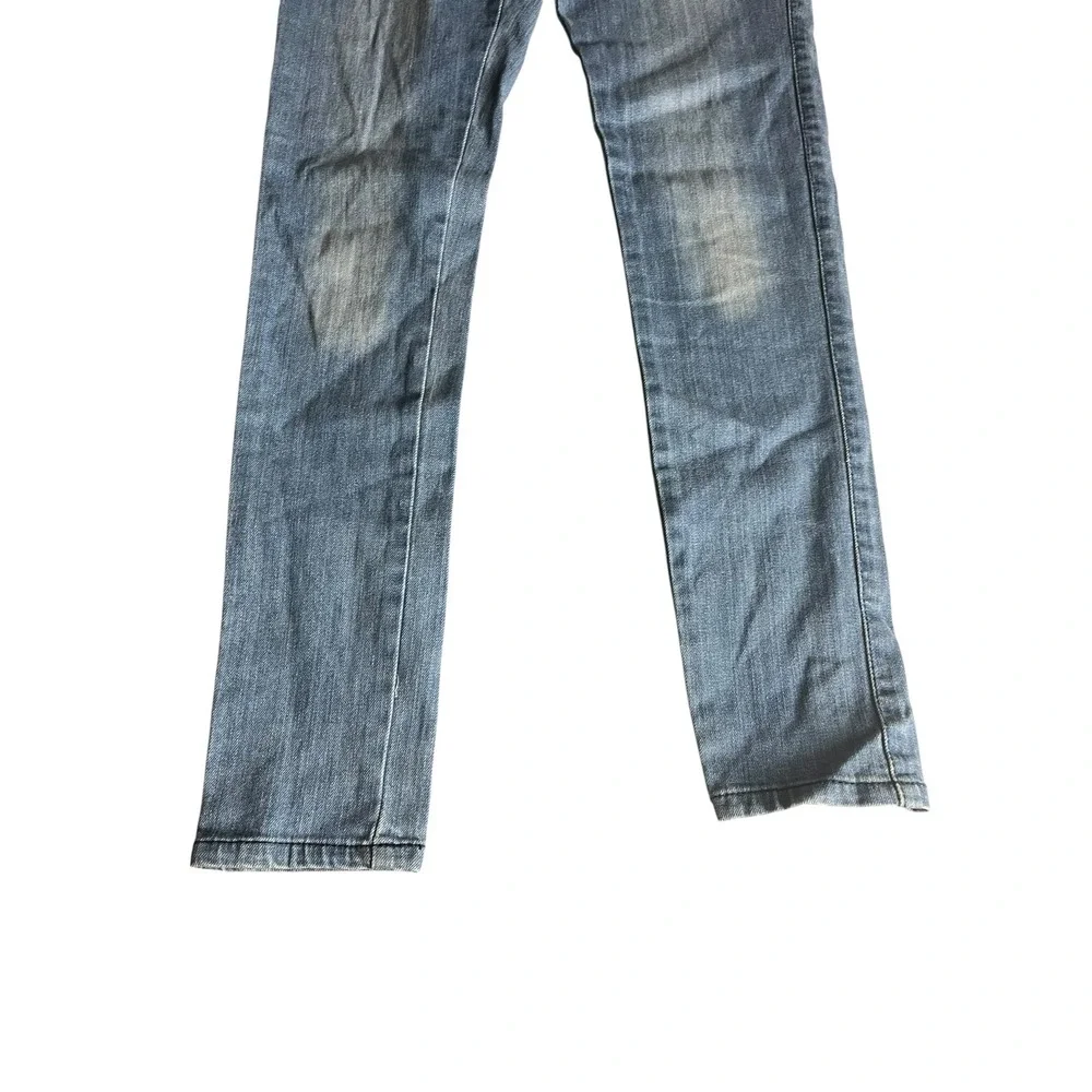 Crystal Vogue Jeans Girls 14 Blue Rhinestone‎ Embellished Y2K Skinny